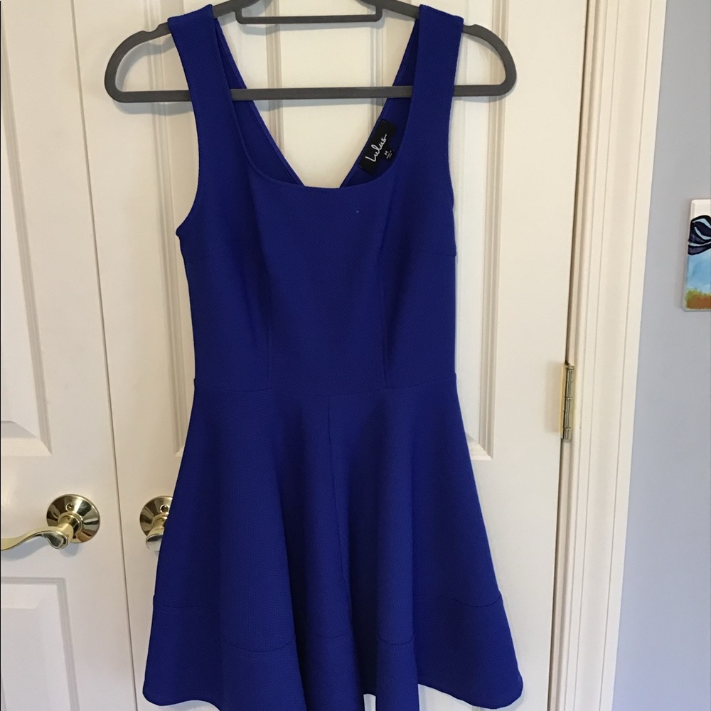 Lulu's "Home Before Daylight" Royal Blue Dress